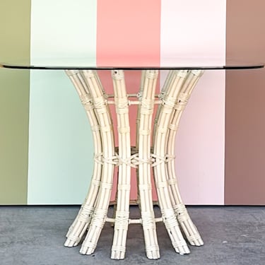 Coastal Chic Rattan Dining Table