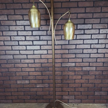 Mid Century 2 Light Floor Lamp 