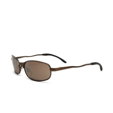 True Vintage 90s Grunge Deadstock Wire Bronze Oval Sunglasses 