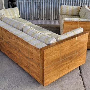 Mid-Century Modern Bernhardt Sofa & Loveseat Manner of Milo Baughman 