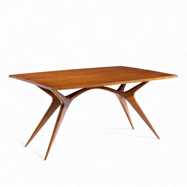 Giuseppe Scapinelli Mid Century Brazilian Walnut Console Flip Top Dining Table - mcm 
