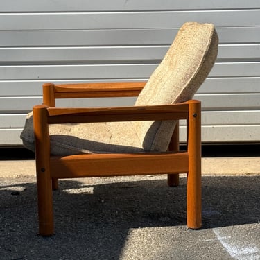 Mid-Century Danish Modern Domino Mobler Tufted Teak Lounge Chair 