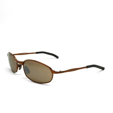 True Vintage 90s Wraparound Deadstock Black Oval Sunglasses 