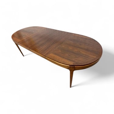 Mid-Century Modern Lane Rhythm Oval Walnut Dining Table 