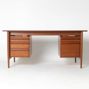 Ib Kofod Larsen Danish Modern Teak Executive Desk