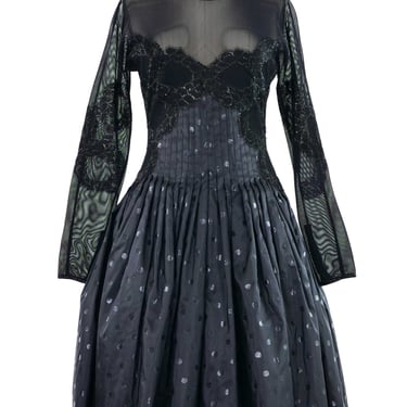 1980s Geoffrey Beene Bubble Skirt Mini Dress