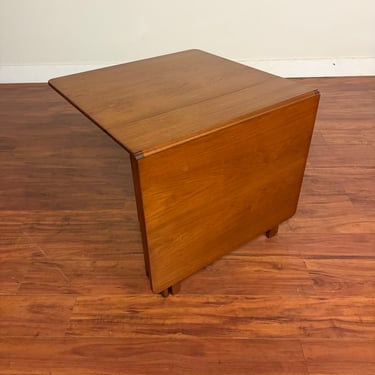 Vintage Mid-Century Teak Drop Leaf Dining Table