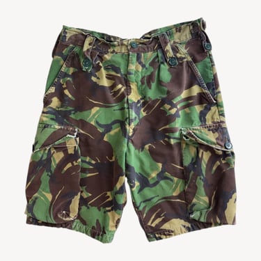 Vintage 1990s Camouflage Military Cargo Shorts Women's 29 / Men's 32 | Utility Shorts Small/Medium 