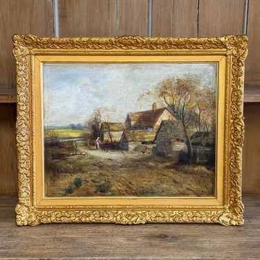 Original Antique European Oil Painting, Annabel McKilligan 1920 