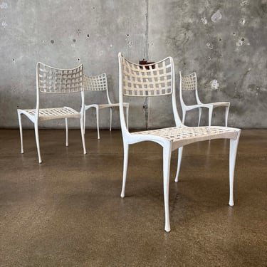 Set of 4 Cast Aluminum "Sol y Luna" Chairs by Dan Johnson for Brown Saltman