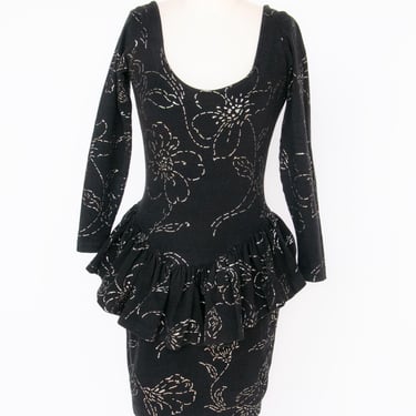 1980s Betsey Johnson Punk Label Backless Dress S 