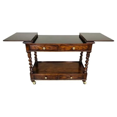 Henredon Four Centuries English Oak Barley Twist Flip Top Buffet Server 