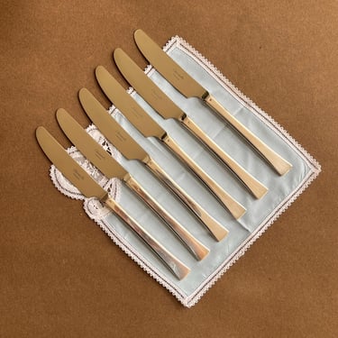 Vintage French Silver-Plated 6-Piece Knife Set by Christofle France 