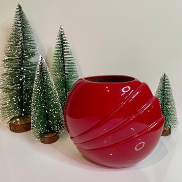 Crimson Art Deco Style Vase 