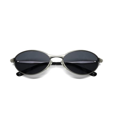 True Vintage 90s Oval Wire Metal Grey/Black Deadstock Sunglasses 