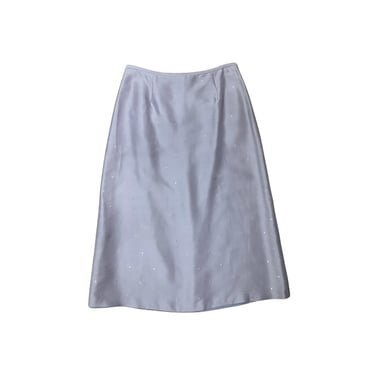 Y2K Ann Taylor Metallic Lavender Raw Silk Maxi Skirt with Iridescent Sequins / Pastel Purple / Ice / Size 12 / Formal / Prom / Fairy / Large 