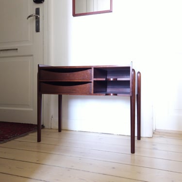 Rosewood end table Arne Vodder Entry table with drawers Mid century modern entryway table rosewood bedside table small office table mcm 