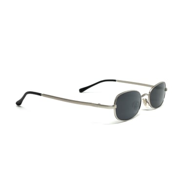 Deluxe Vintage 1990s Deadstock Silver Rectangle Frame Sunglasses 