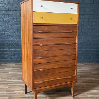 Mid-Century Modern Two-Tone Lacquered Highboy Dresser, c.1960’s 