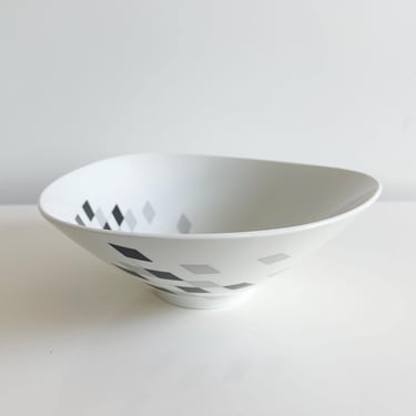Vintage Hutschenreuther Domino Triangle Vegetable Mid-Century Serving Bowl Bavaria Germany 1960s 