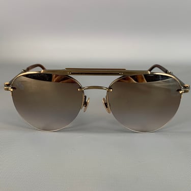 MR LEIGHT Brown Gold Sunglasses & Eyewear