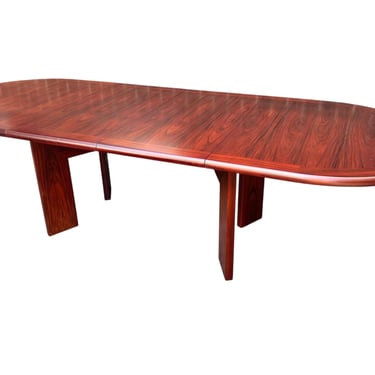 Danish Rosewood Extending Dining Table With 2 Leaves By Skovby 