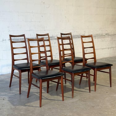Niels Koefoed Model Lis Rosewood Dining Chairs Set of 6 Danish Mid-Century Modern 1960s 