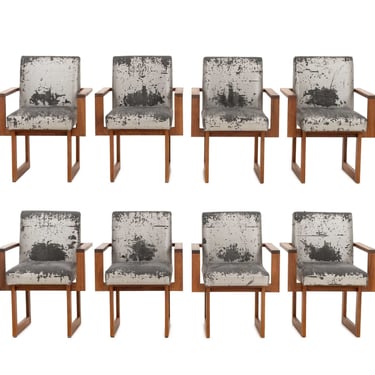 Vladimir Kagan "Cubist" Rosewood Dining Chairs, 8