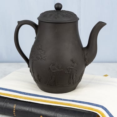 Antique Black Basalt Teapot