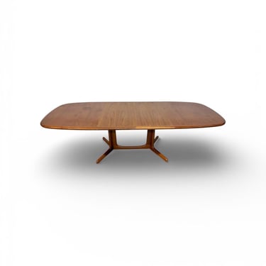 Vintage Danish Modern Teak Oval Dining Table 