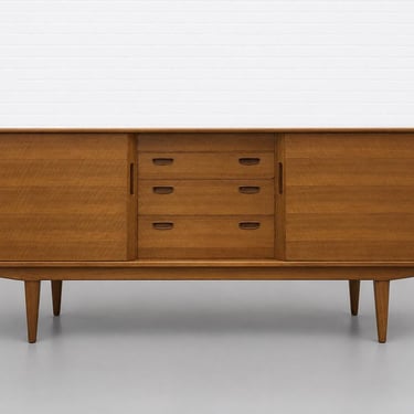 Mid Century Modern African Teak Sideboard | Scandinavian Credenza, Made in England, c. 1960’s 