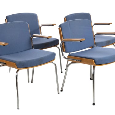 DANISH MODERN ‘DUBA’ ARM CHAIRS WITH ORIGINAL UPHOLSTERY