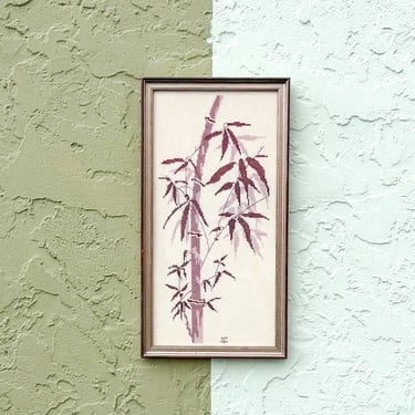 Lavender Bamboo Needlepoint Art
