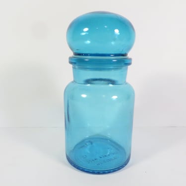 Vintage Turquoise Ball Lid Glass Jar - Turquoise Apothecary Glass Jar 