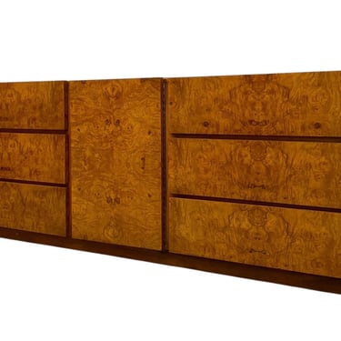 Free shipping within continental US - Milo Baughman for Lane Mid-Century Modern Burl Wood Credenza 