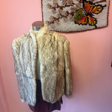 1970s Vintage Fur Cropped coat fits M/L by cherba