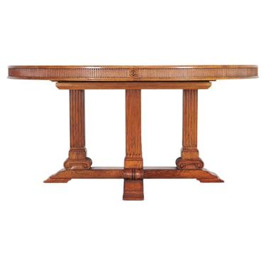 Ralph Lauren Hither Hills Round Oak Extending Dining Table