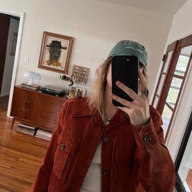 1970s red leather jacket / 1970s suede jacket / dagger collar jacket / 70s suede jacket / 1970s leather jacket / red jacket 