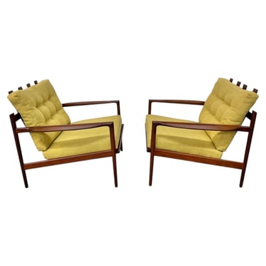 Mid-Century Danish Modern Poul Jensen for SELIG Walnut Arm Chairs - Restored! 