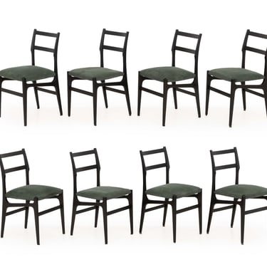 Set of 8 Gio Ponti for Cassina 646 Leggera Dining Chairs