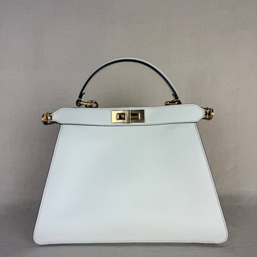 Limited Edition Fendi x Versace "Fendace" Peekaboo ISeeU White Bag