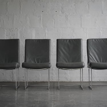 Milo Baughman Chrome Dining Chairs