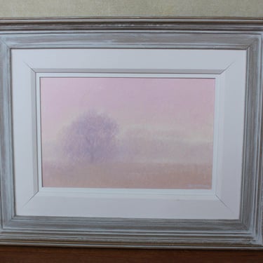 George T. Thurmond Oil Painting Tree in Fog Plein Air Impressionist Artist 