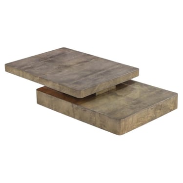 Expanding Goatskin Coffee Table, Aldo Tura (attributed), C. 1970
