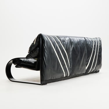 Italian Leather Three Seater Sofa by Coralba,1980s 