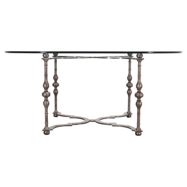 Formations Iron and Glass Baroque-Style Dining Center Table
