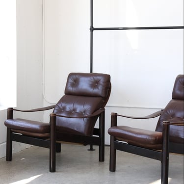 Søren Nissen & Ebbe Gehl Leather Lounge Chair