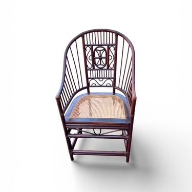 Wonderful vintage bamboo Brighton style char with cane seat 
