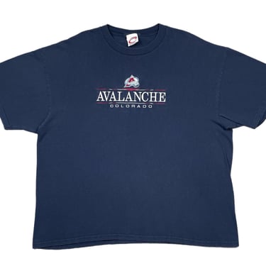 Vintage 90s Cadre Athletic Colorado Avalanche Hockey Embroidered T-Shirt (XL/XXL) 