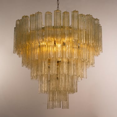 Gold chandelier Murano Ø105 cm, Hand-blown Glass Italy pendant lighting 